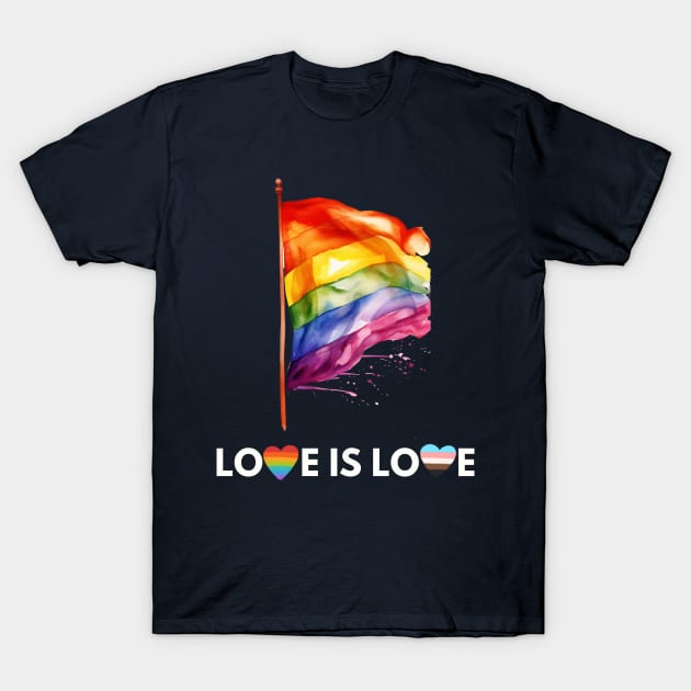 Love is Love Shirt Pride T-Shirt Gay Pride Tshirt Proud LGBTQ apparel Lesbian Pride Bi Pride Equality Shirt Pride Month Gift Rainbow shirt T-Shirt by Batal Smiley Superhero